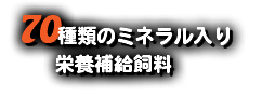 70種類のミネラル入り 栄養補給飼料