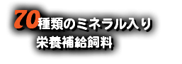 70種類のミネラル入り 栄養補給飼料