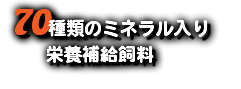70種類のミネラル入り 栄養補給飼料