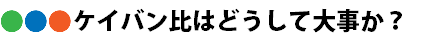 ●●●ケイバン比はどうして大事か？