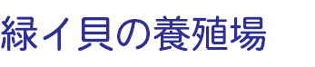 緑イ貝の養殖場