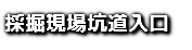 採掘現場坑道入口