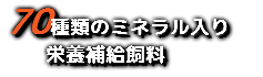 70種類のミネラル入り 栄養補給飼料